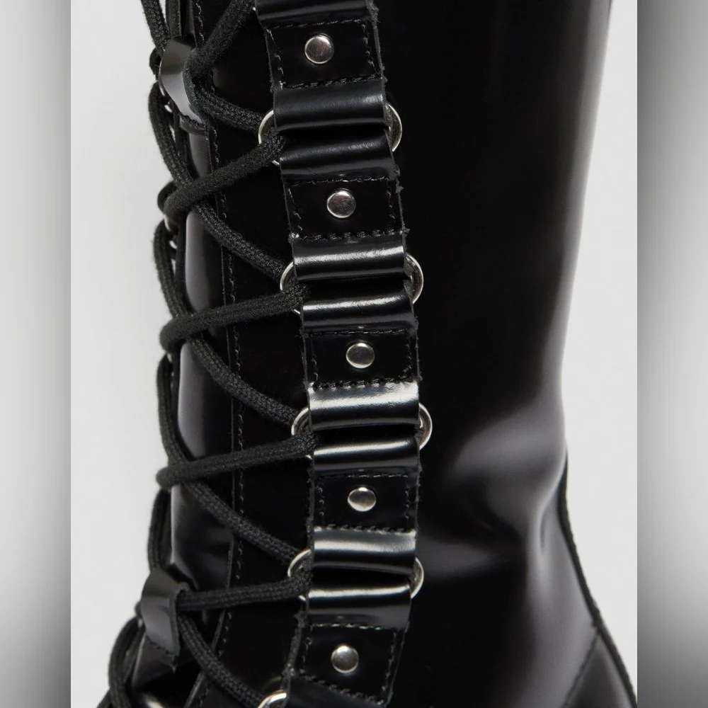 Dr. Martens 1B60 Britain XL leather knee-high platform boots. Size 7 - Picture 4 of 14
